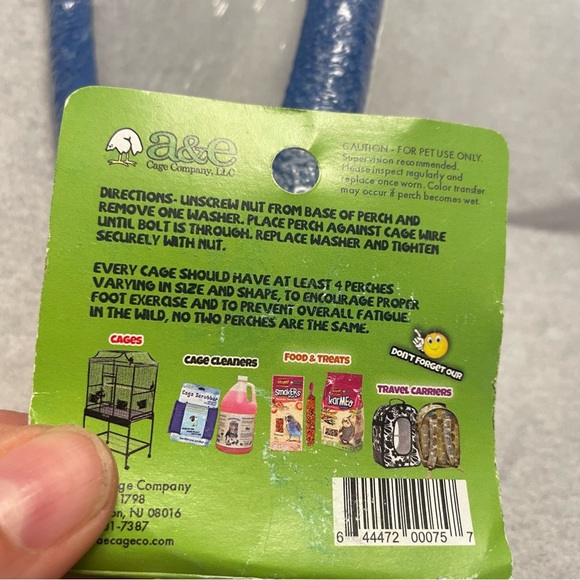 NWT Set of 2 Happy Beaks Blue Sand Perches for Pet Birds - Picture 3 of 7